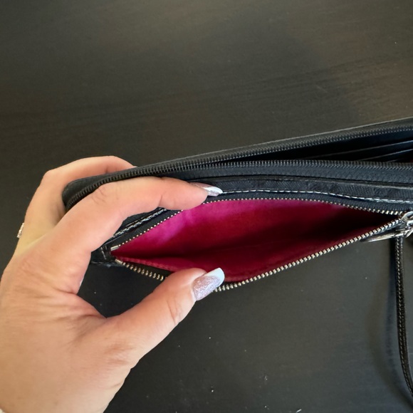 Coach Clutch with Vibrant Hot Pink Interior - Picture 2 of 4